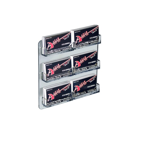 Six-Pocket Wall Mount Business/Gift Card Holder, PK2